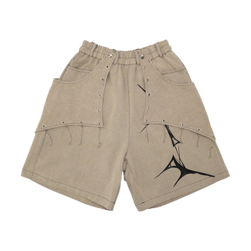 NEW ACDC RAG - Gedraji Cryptid Corpse Beige Cargo Shorts